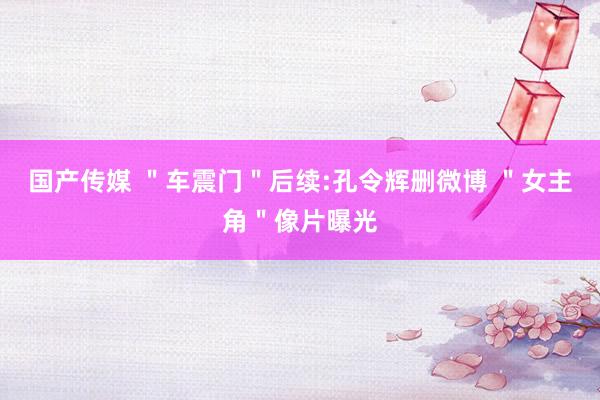 国产传媒 "车震门"后续:孔令辉删微博 "女主角"像片曝光