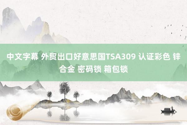 中文字幕 外贸出口好意思国TSA309 认证彩色 锌合金 密码锁 箱包锁