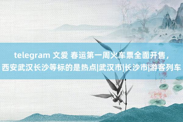 telegram 文爱 春运第一周火车票全面开售，西安武汉长沙等标的是热点|武汉市|长沙市|游客列车
