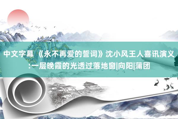 中文字幕 《永不再爱的誓词》沈小风王人喜讯演义:一层晚霞的光透过落地窗|向阳|蒲团