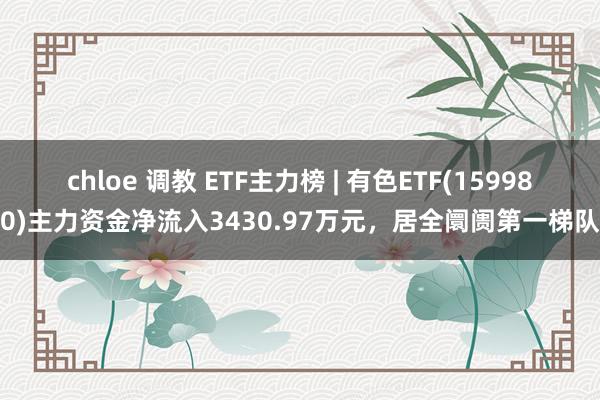 chloe 调教 ETF主力榜 | 有色ETF(159980)主力资金净流入3430.97万元，居全阛阓第一梯队