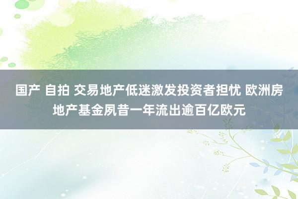 国产 自拍 交易地产低迷激发投资者担忧 欧洲房地产基金夙昔一年流出逾百亿欧元