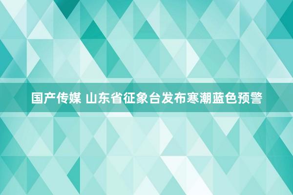 国产传媒 山东省征象台发布寒潮蓝色预警